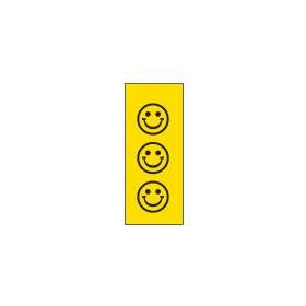 1/4" Sheet Tape, ID, Yellow / Black Smiley Faces