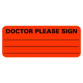 Chart Label  Doctor Please Sign