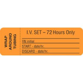 IV Set Label - 72 Hours Only