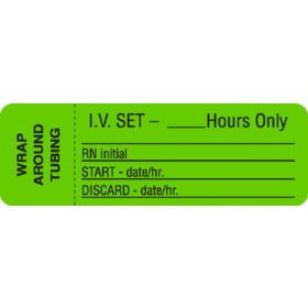 IV Set Label - ___ Hours Only