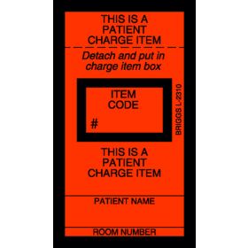 Charge Label  2" x 3 1/2
