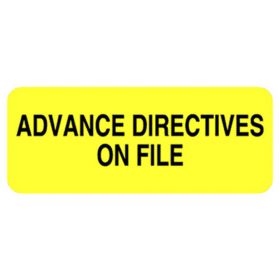 Chart Label  Advance Directives on File