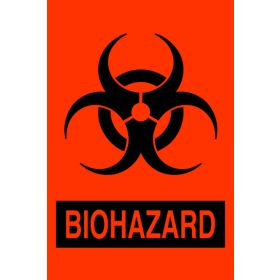 Label - Biohazard - 2" x 3"