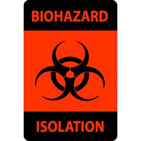 Label - Biohazard - Isolation - 2" x 3"