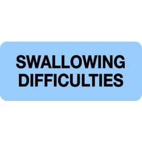 Chart Label - Swallowing Difficulties