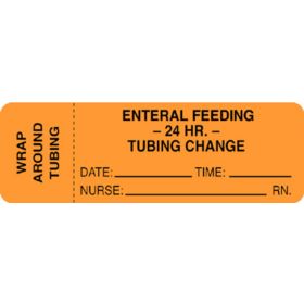 Label - ENTERAL FEEDING - 24 hr. - TUBING CHANGE