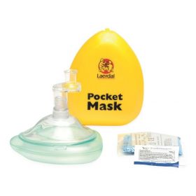 Pocket CPR Mask with Gloves and Wipes in Hard Case, Yellow LDM82001133CS