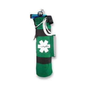 Oxygen Cylinder Sleeve Bag, Star of Life, Green