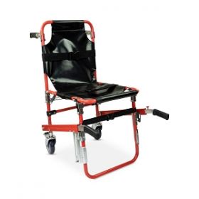 Mobile Stair Chair with 2 Wheels, Safety Brakes, Red