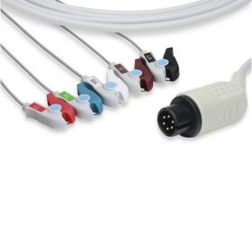 Mindray > Datascope Compatible Direct-Connect ECG Cable 5 Leads Pinch / Grabber