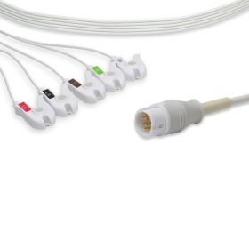 Philips Compatible Disposable Direct-Connect ECG Cable 5 Leads Pinch / Grabber