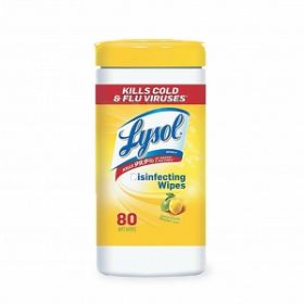 Lysol Multi-Surface Disinfecting Wipes, Lemon & Lime Blossom, 7" x 8", 80/Canister