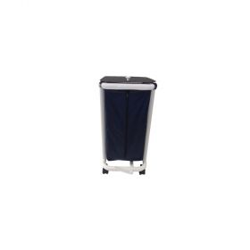 Patented Infection Control Large Single Hamper with Zipper Opening Bag and Foot Pedal