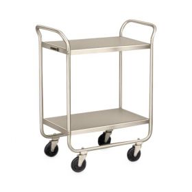 Medium-Duty Stainless-Steel Utility Cart, 500 lb., 2 Shelves, 22" x 36" x 40-5/8"