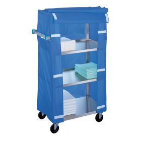 Linen Cart with 4 Shelves with Cover, 300 lb. 16.25" x 27.5" x 46"