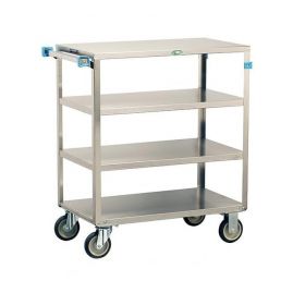 Medium-Duty Stainless-Steel Utility Cart, 500 lb., 4 Shelves, 19-3/8" x 35" x 36-7/8"