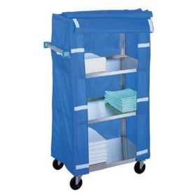 Linen Cart with 4 Shelves with Cover, 500 lb., 22.2" x 36.3" x 45.5"