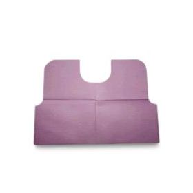 Tissue / Poly Chainless Bibs with Ties, Mauve, 18" x 25"