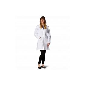 Women's Classic Staff-Length Lab Coat, White, Size 20