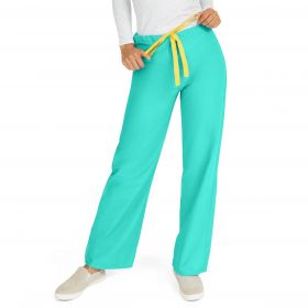 AngelStat Unisex Reversible Scrub Pants with Drawstring Waist, Jade, Size XL, Angelica Color Code