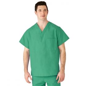 AngelStat Unisex Reversible V-Neck Scrub Top with 2 Pockets, Jade, Size 3XL, Angelica Color Code