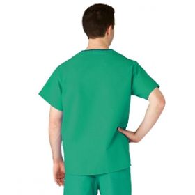 AngelStat Unisex Reversible V-Neck Scrub Top with 2 Pockets, Jade, Size 5XL, Angelica Color Code