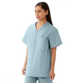 AngelStat Unisex Reversible V-Neck Scrub Top with 2 Pockets, Misty, Size 7XL, Angelica Color Code