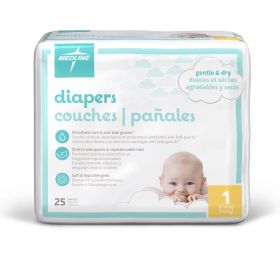 Disposable Baby Diapers, Size 1, 8-14 lb.