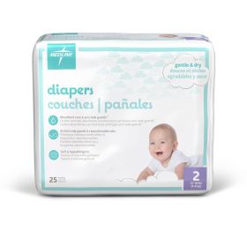 Disposable Baby Diapers, Size 2, 12-18 lb.  25 /Each