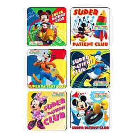 Disney Mickey Super Patient Club Stickers, 2.5", 75/Roll