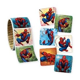Spider-Man Classic Value Stickers on a Roll, 1-5/8" x 1-5/8", 100/Roll