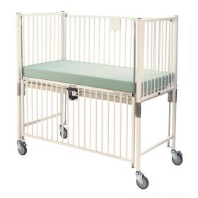 Infant Crib with Flat Deck and Plexiglass Ends, Trendelenburg