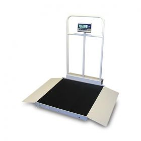 Digital Wheelchair Scale with 2 Ramps and Handrail, Weight Capacity of 1, 000 lb. (450 kg)