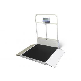 Wheelchair Scale with Handrail and 2 Ramps, 1, 000 lb. Capacity