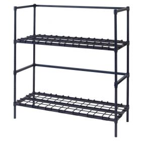 Two Tier 18" x 48" x 54" Stationary Tank and Beverage Container Rack