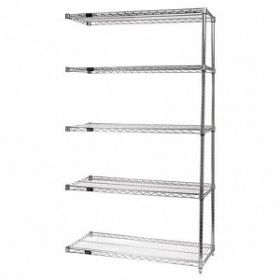 12" x 36" x 74 Stainless Steel Add-On Kit with 5 Shelves