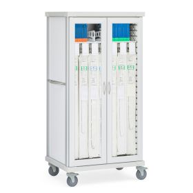 Roam 2 Diagnostic Catheter Cart with Glass Doors, White, 40.75" W x 28.75" D x 75.25" H