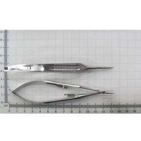 5-1/8 (13 cm) Short Shank Castroviejo Eye Needle Holder with 9 mm Long Straight, Smooth Jaws and Lock