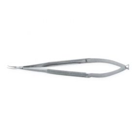 10" (25.4 cm) Curved Extra-Delicate Micro Needle Holder with Round Handle with Lock