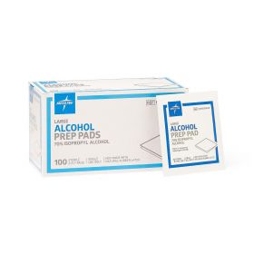 2-Ply Alcohol Prep Pads, Sterile, Size L, 1-3/4" x 3"