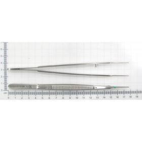 Gerald Tissue Forceps with Flat Handle and Serrated Tips, Straight, 7" (17.8 cm)