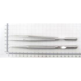 Microforceps, Counterweight with Platform, Curved, 7"