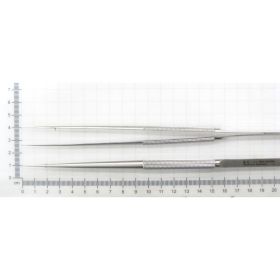 Microforceps, Round Handle, 1 mm Ring Tip, Straight, 8-1/4"