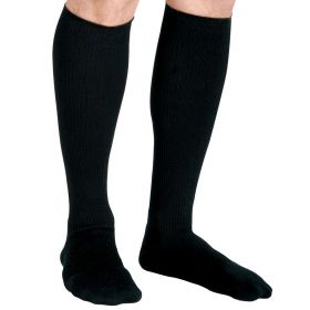 CURAD Knee-High Cushioned Compression Hosiery with 15-20 mmHg, Black, Size E, Regular Length