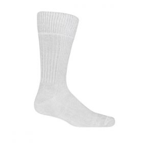 Dr. Scholl's Diabetic and Circulatory Crew Socks with Mild Compression, White, Size L