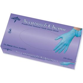 Accutouch Chemo Powder-Free Blue Nitrile Exam Gloves, Size S MDS192084H