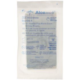 Aloetouch 12" Powder-Free Nitrile Exam Gloves, Sterile Singles, Size M