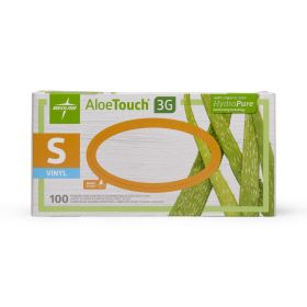 Aloetouch 3G Synthetic Stretch Exam Gloves, Vinyl, Powder Free, Size S nimmed