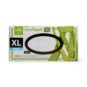 Aloetouch 3G Synthetic Stretch Exam Gloves, Vinyl, Powder Free, Size XL
