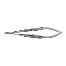 Jacobson Needle Holder, Round Handle, Curved with Lock